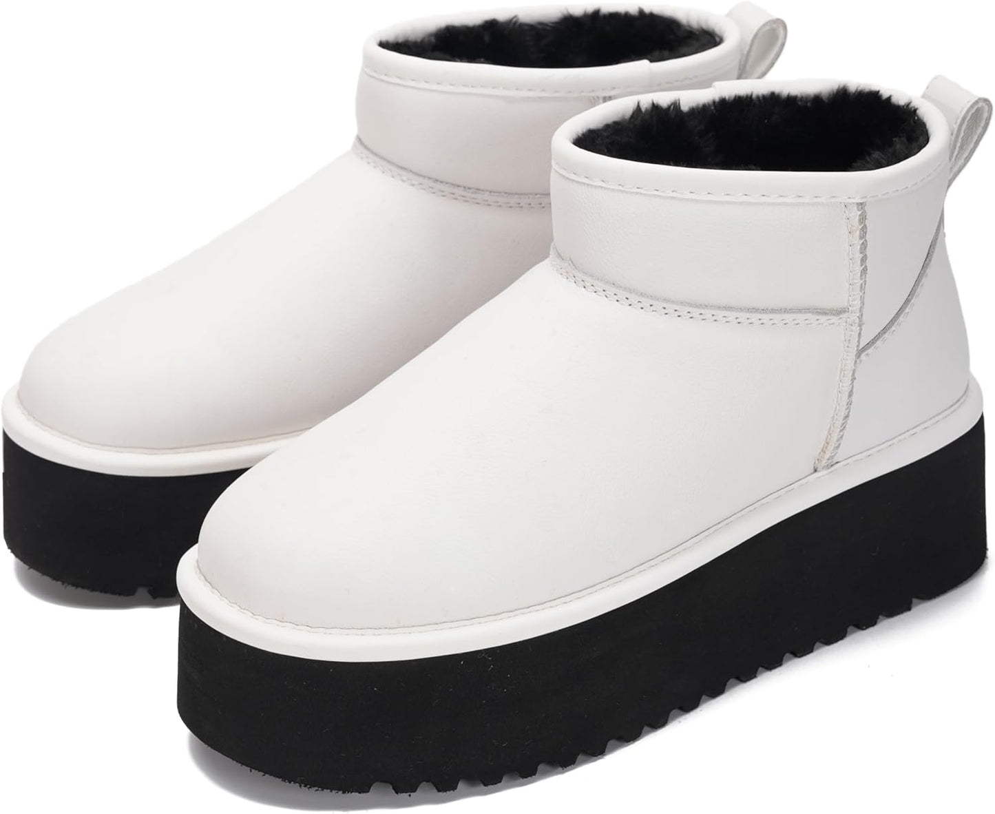 Project Cloud Genuine Leather Ankle Boots for Women - Stylish & Warm