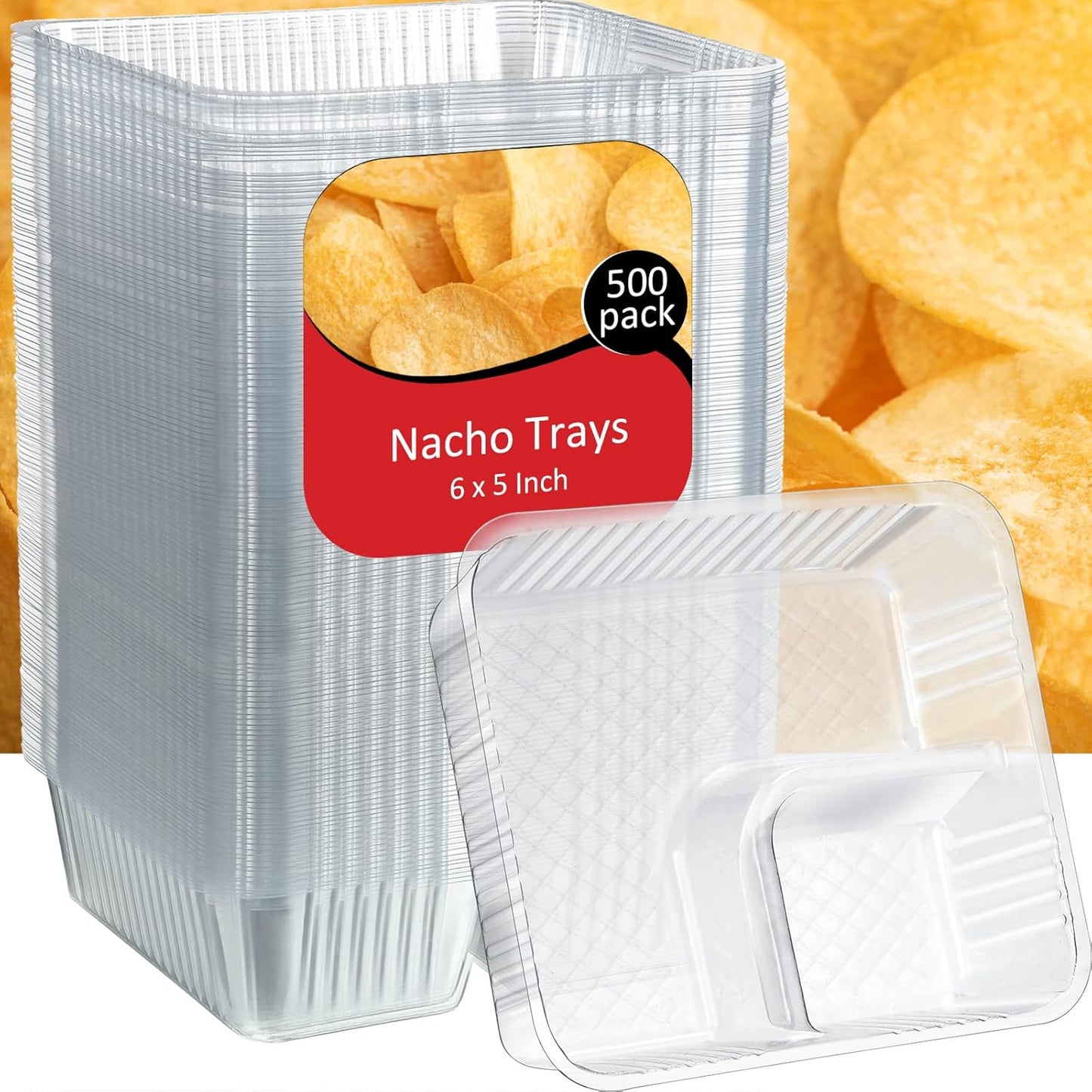 Vesici 500 Pcs 12oz Nacho Trays for Parties and Events