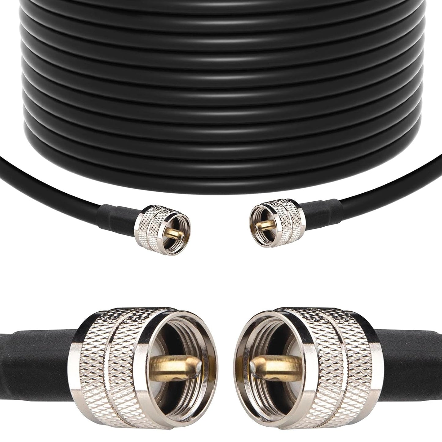 RG213 Coaxial Cable 30FT - Ultra Low Loss for Ham Radio Use