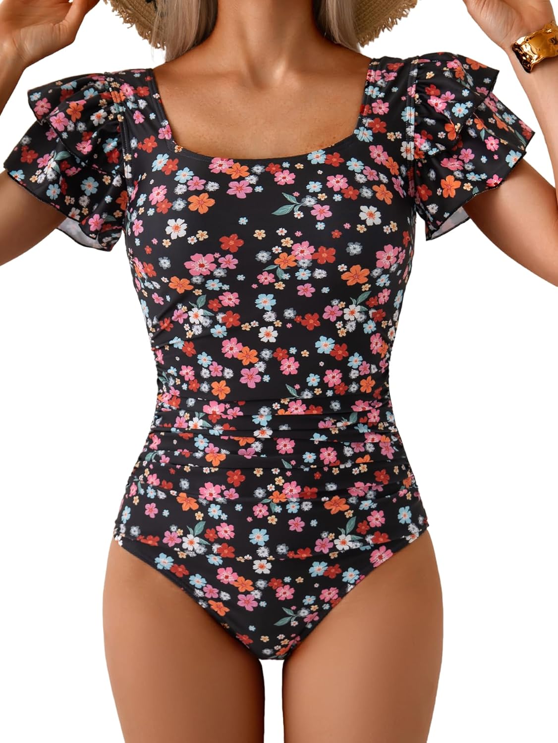 Eomenie Women's Tummy Control One Piece Swimsuit for Summer Fun