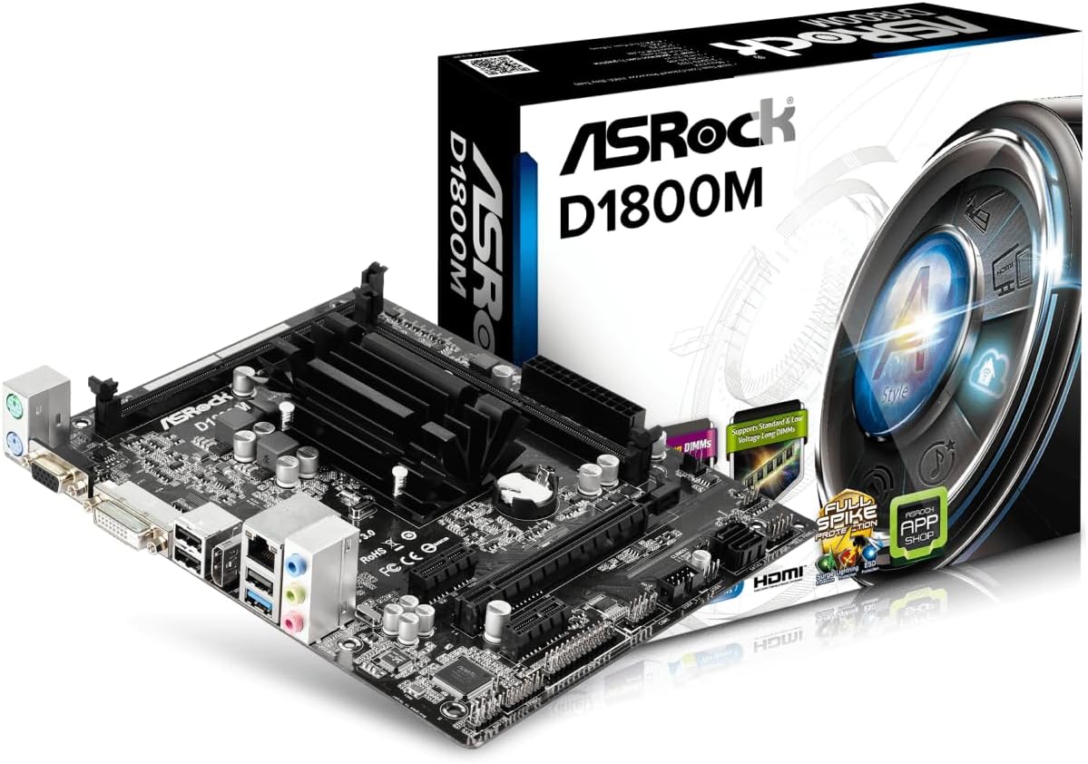 ASRock Micro ATX Motherboard with Intel J1800 Processor Features