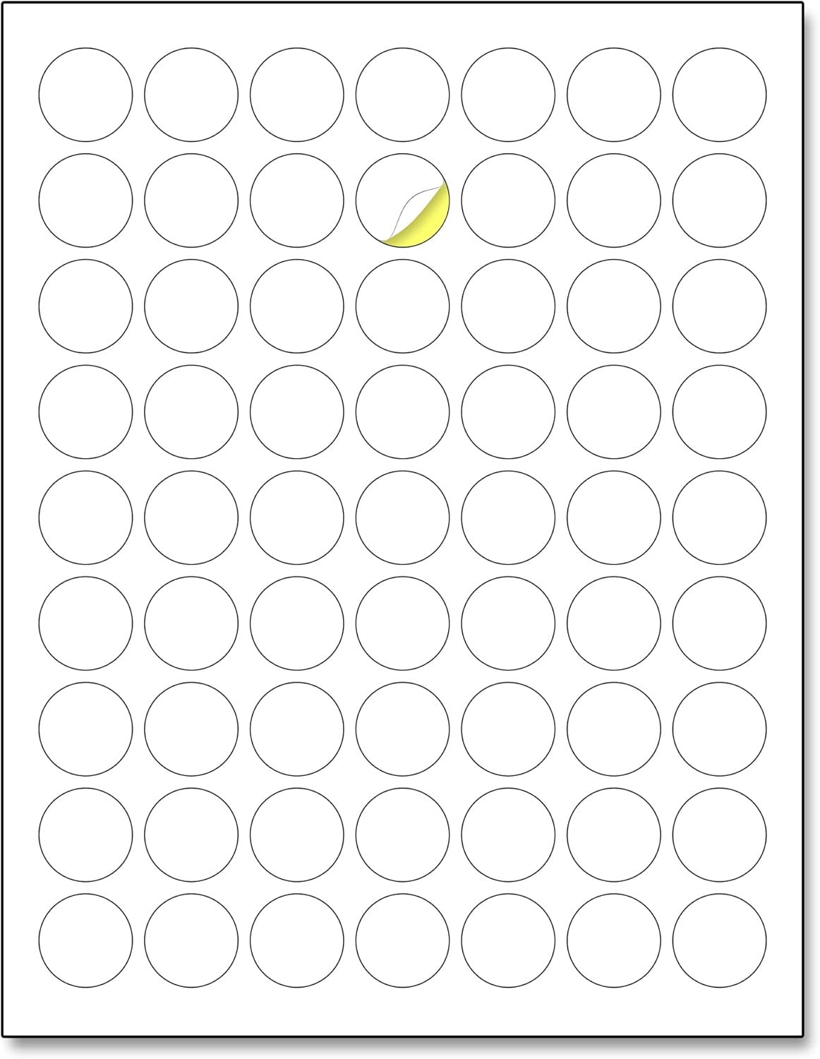 1in Round Matte White Sticker Labels for Easy Printing and Use