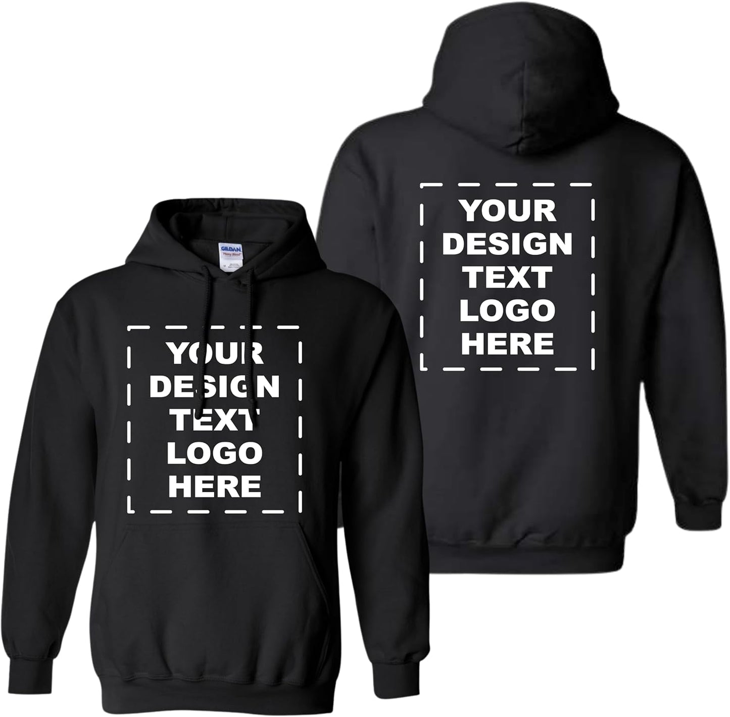 Personalized Custom Print Hoodie - Your Design on Front & Back!