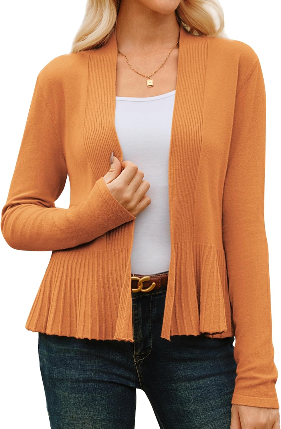 GRACE KARIN Women's Lightweight Draped Open Front Cardigan