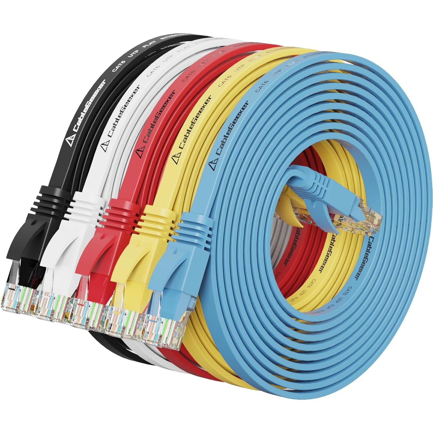 High-Speed 10ft Cat 6 Ethernet Cable (5 Pack)