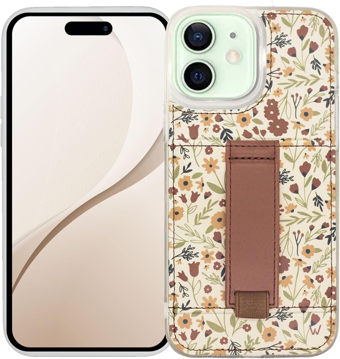Stylish iPhone 12/12 Pro Case with Card Holder and Kickstand