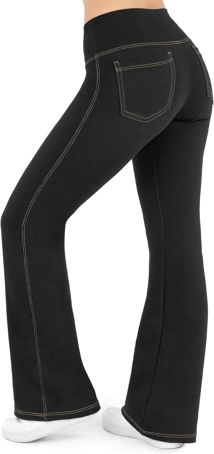 Nirlon Crossover Bootcut Jeggings for Women - Stylish Flare Leggings
