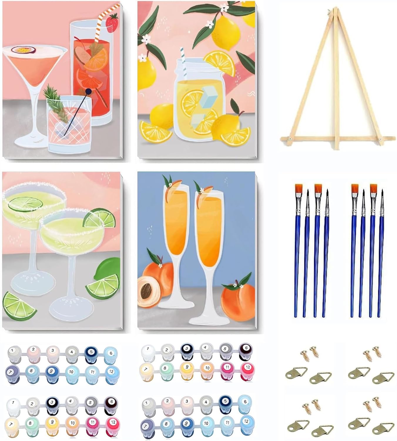 Beginner-Friendly Cocktail Paint by Numbers Kit