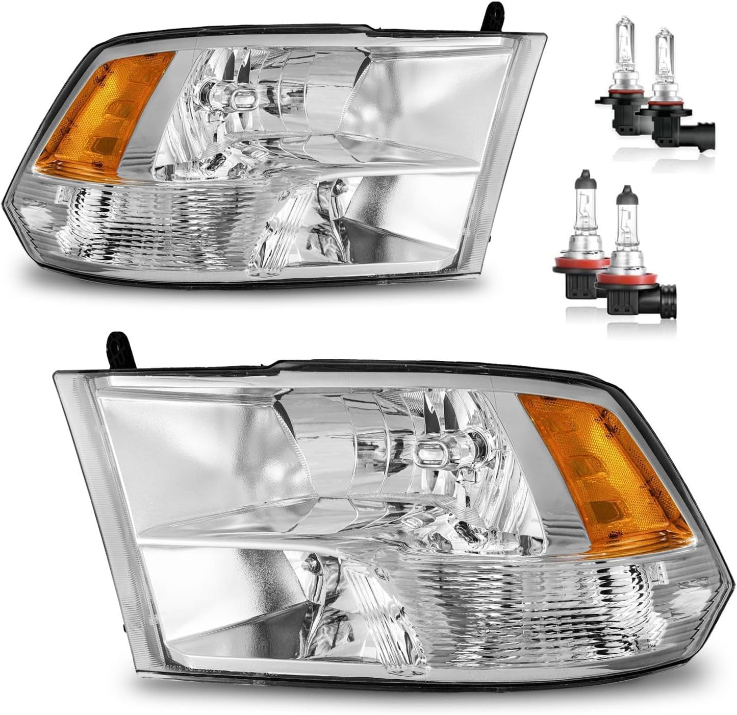 Headlights W/Bulbs for 2009-2018 Dodge Ram 1500/2500/3500
