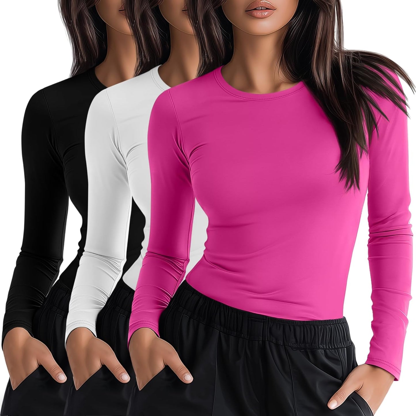Neer 3 Pack Womens Underscrub Shirts for Comfort and Style