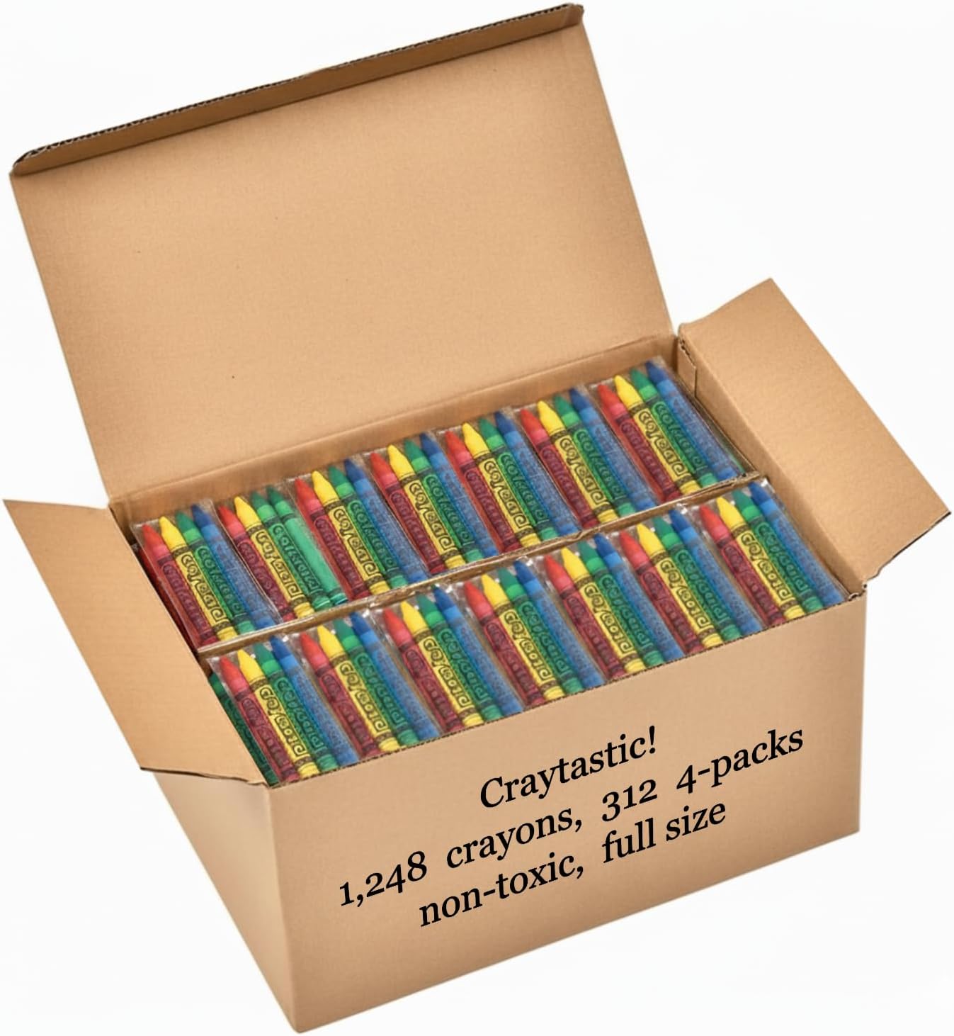 Craytastic! Premium Crayons 312 Assorted Colors 1248 Total