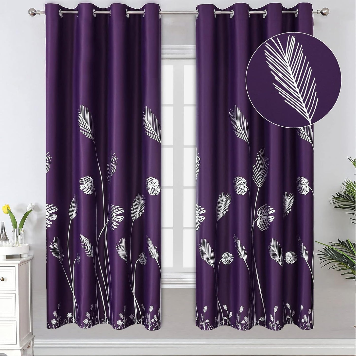Estelar Textiler Purple Blackout Curtains for Elegant Bedrooms