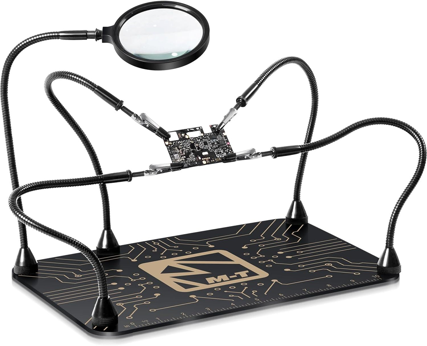 M-T Helping Hands Soldering Station with 5X Magnifying Glass