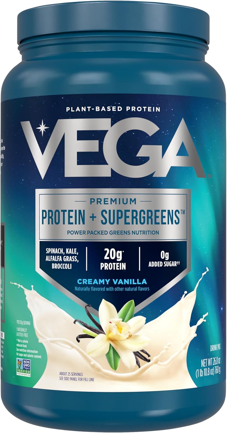 Vega Premium Protein + Supergreens - 20g Plant-Based Protein