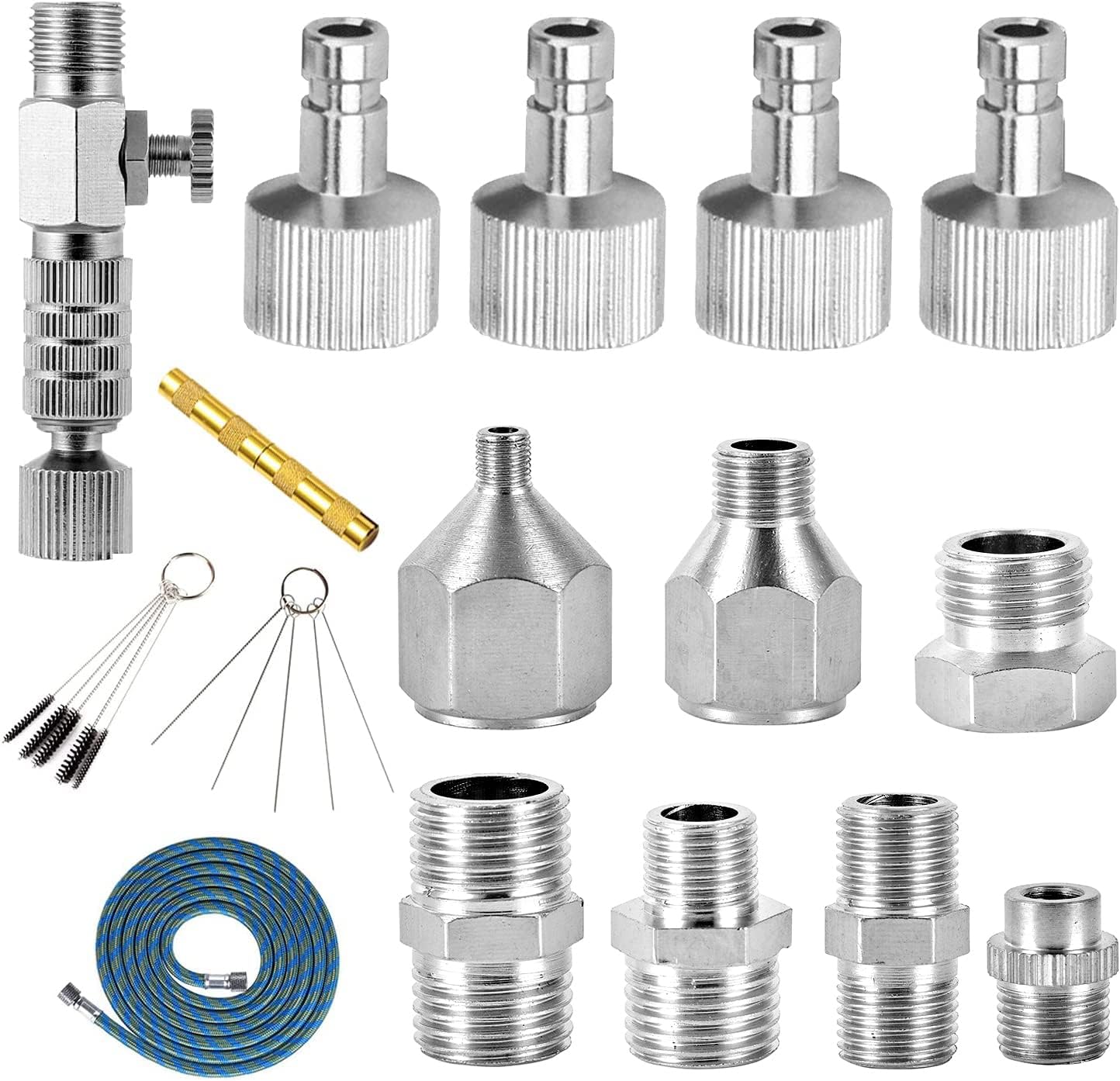 Aulufft 16PCS Airbrush Adapter Set for Quick Airbrush Connection