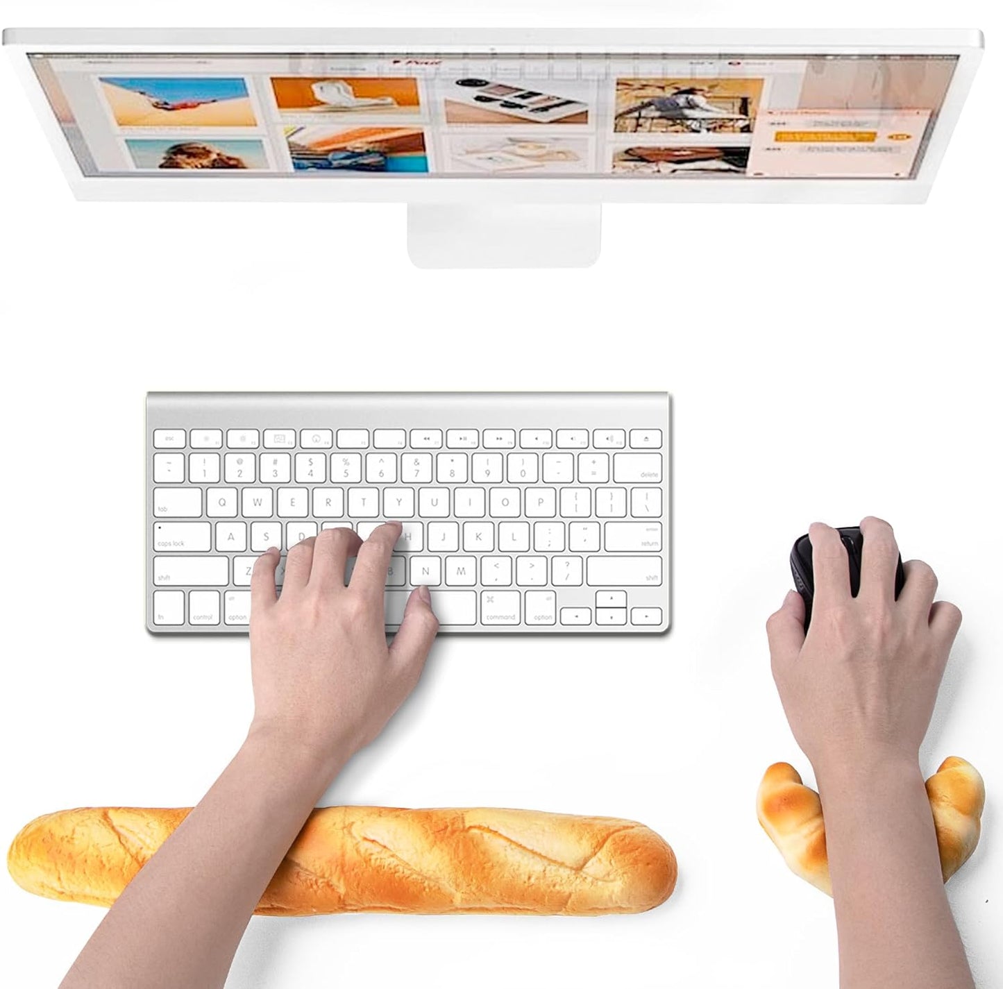 Soft Baguette Wrist Rest Duo for Office & Computer