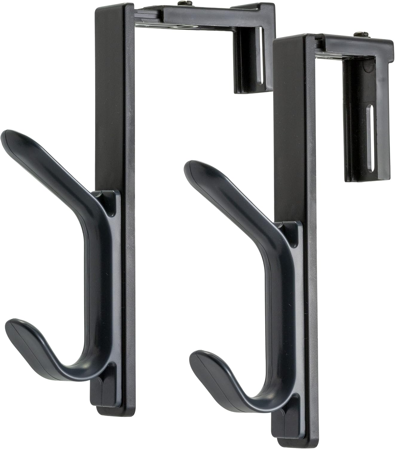 Adjustable Double Coat Hooks for Cubicle Panels - 2 Pack