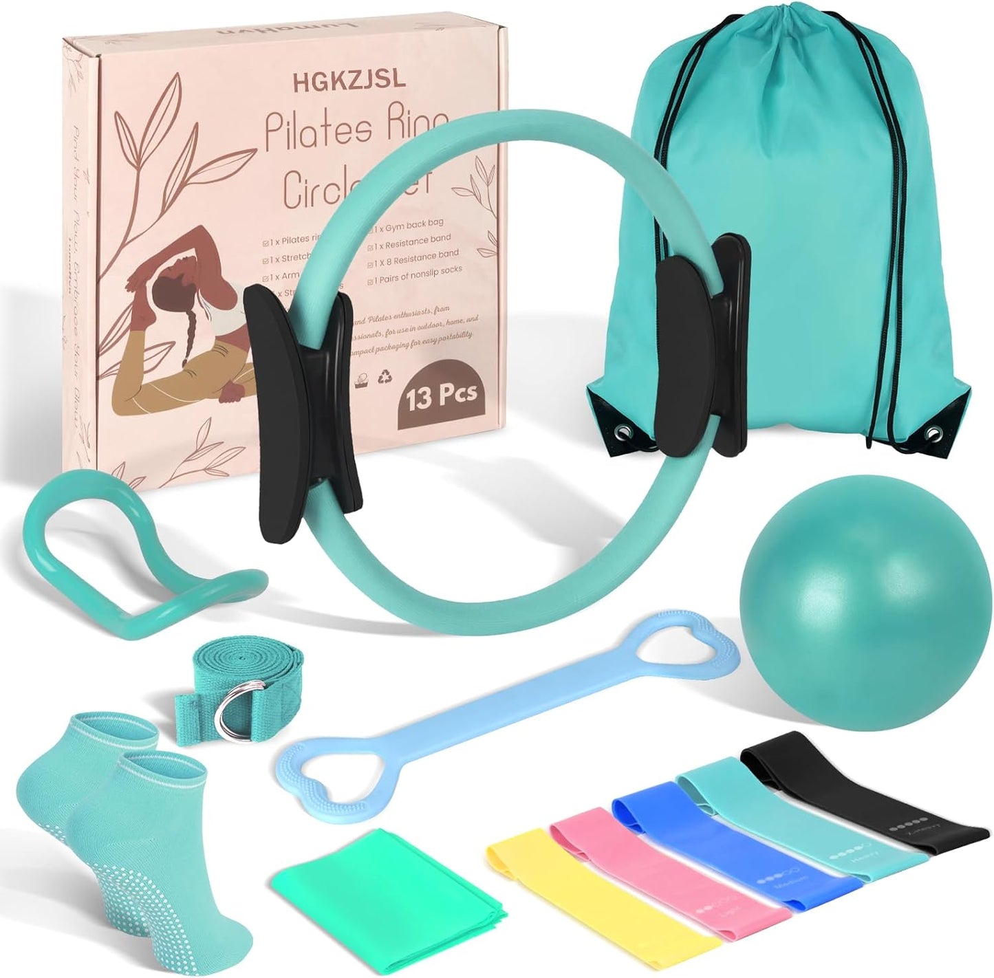 Home Pilates Essentials Kit by HGKZJSL for Beginners