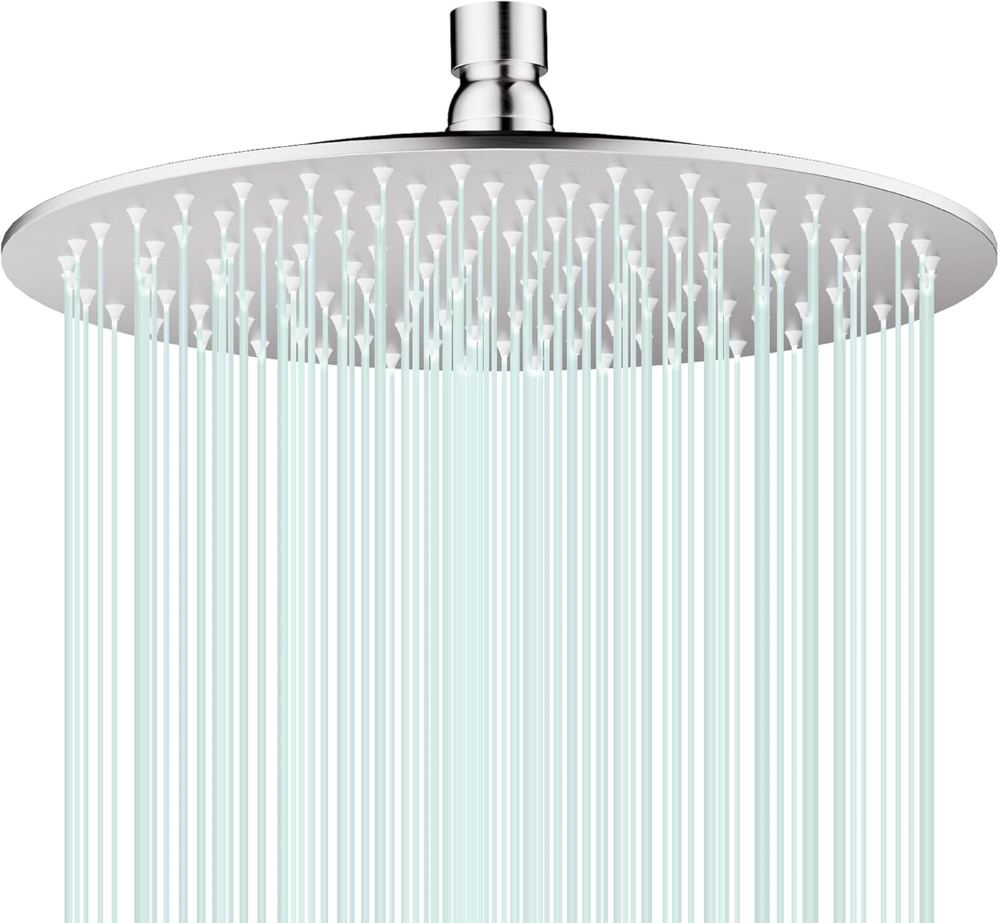 All Metal Rain Shower Head - Heavy Duty Stainless Steel Design