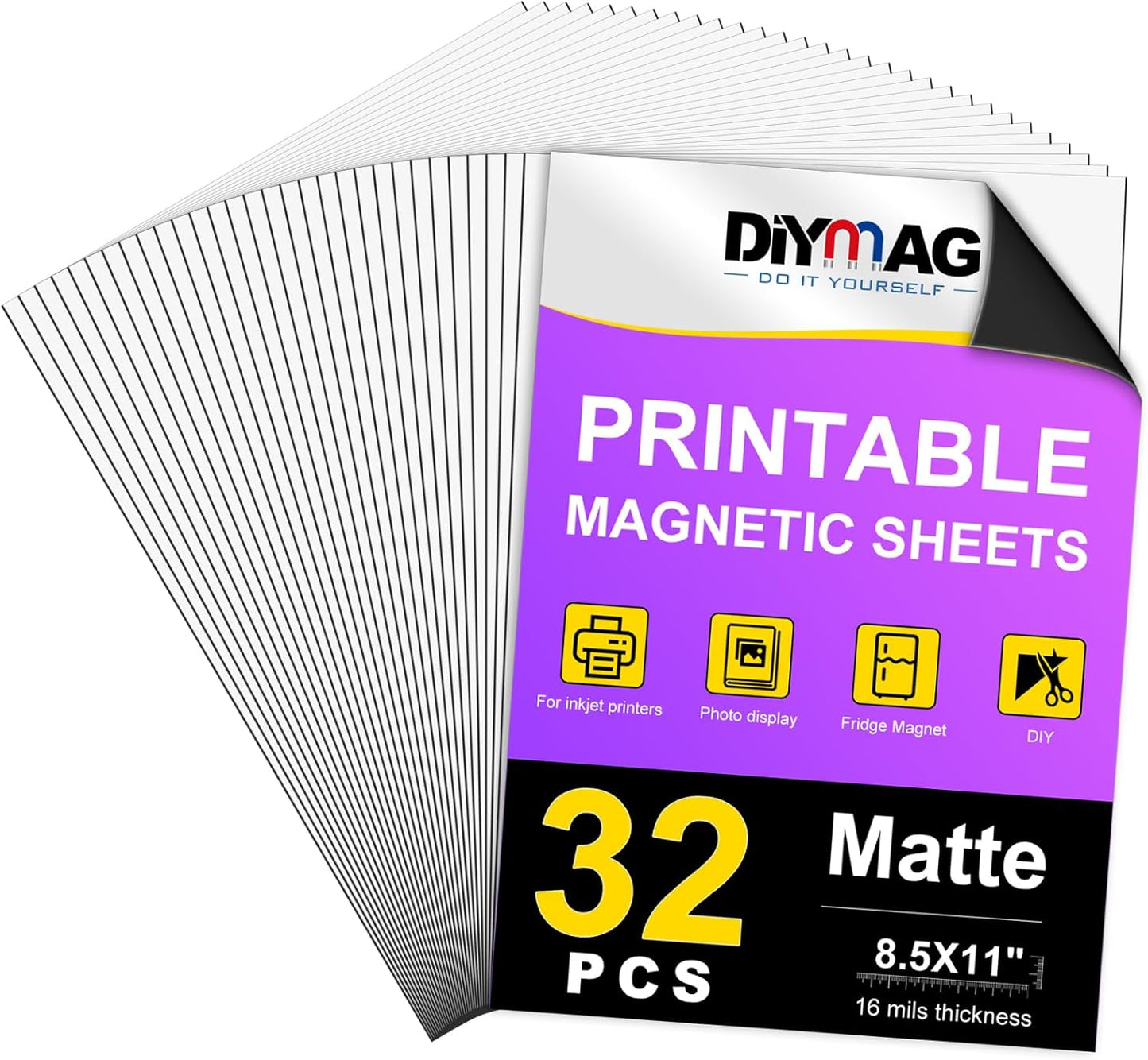 DIYMAG Printable Magnetic Sheets for Crafting and Printing Needs