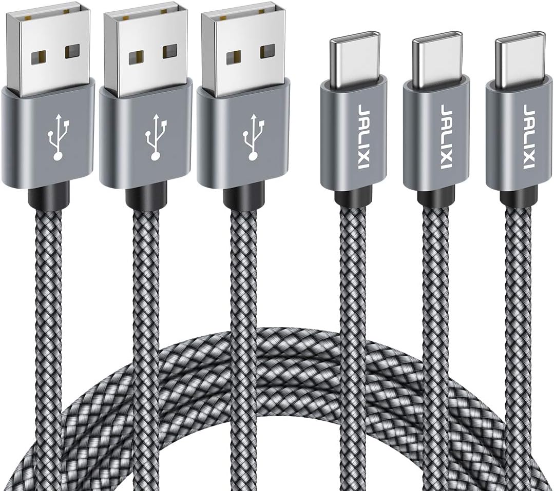 Fast Charge On-The-Go: 3 Pack 3ft USB-C Cables by JALIXI