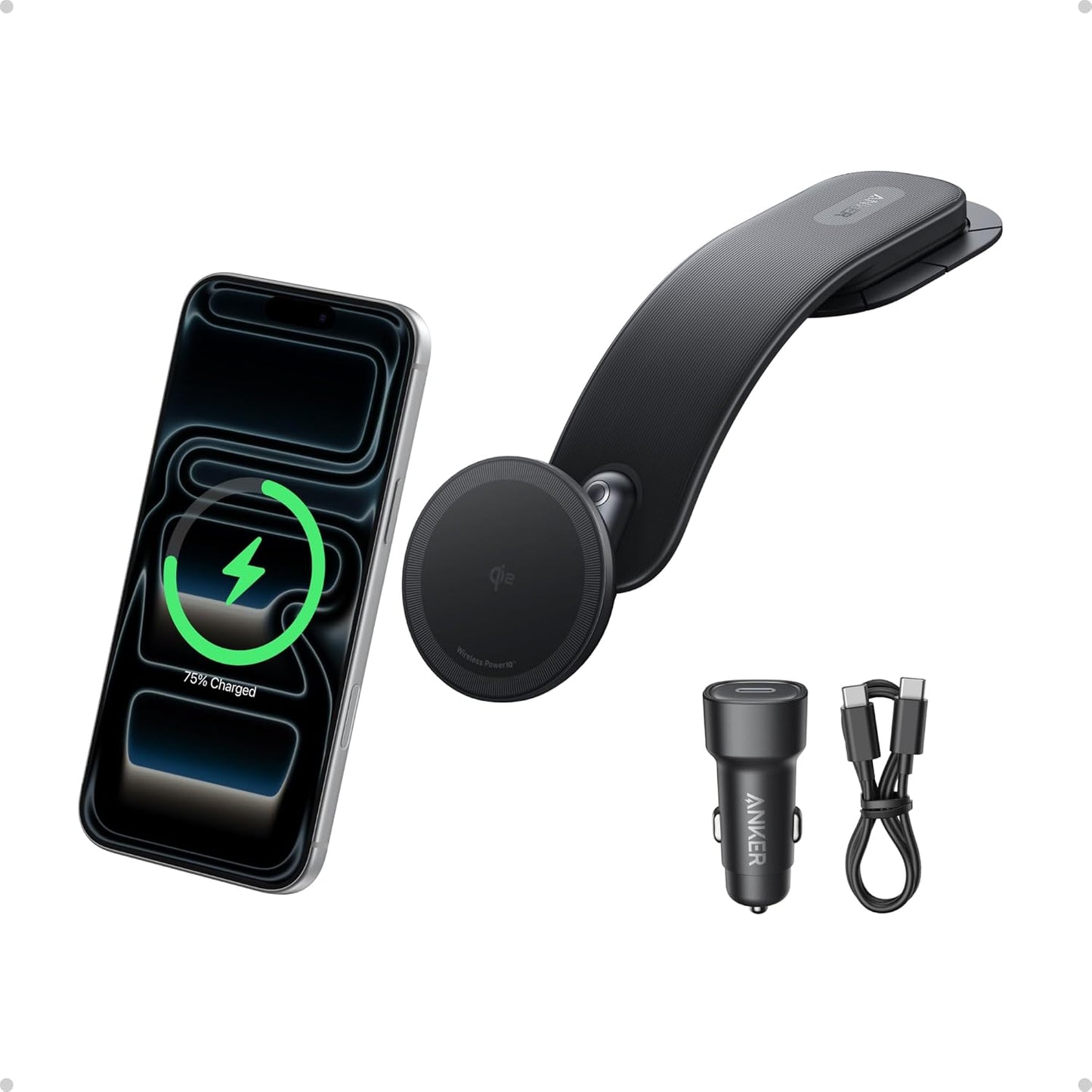 Anker Nano Magnetic Wireless Car Charger for iPhone 17 Series