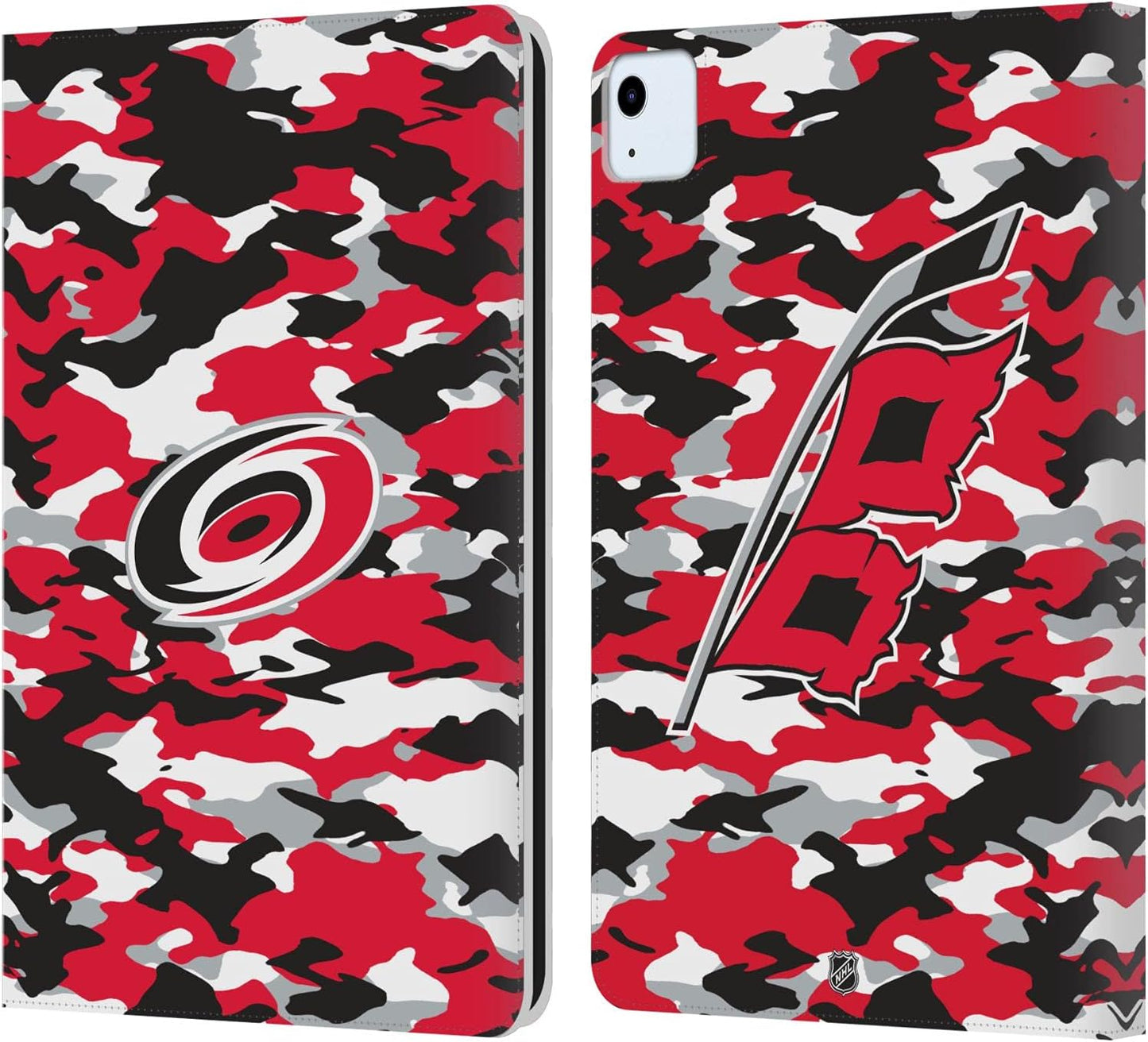 NHL Camouflage Carolina Hurricanes Leather Wallet Case for iPad Air