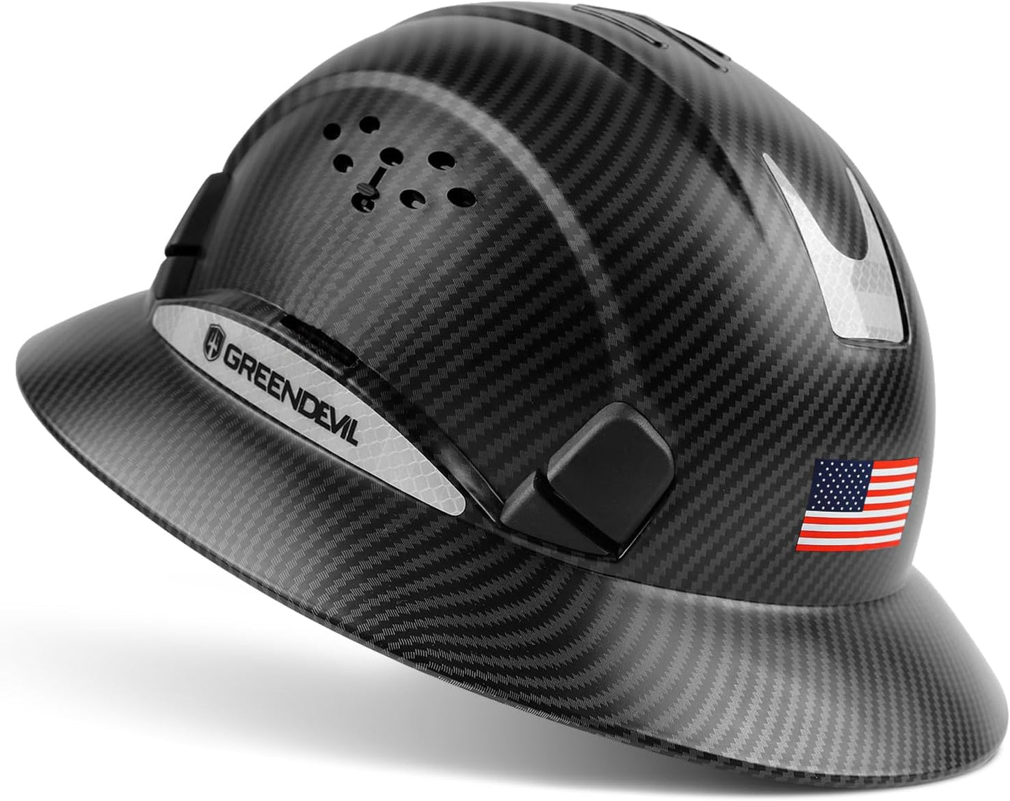 GREEN DEVIL Full Brim Hard Hat for Construction Safety Helmet