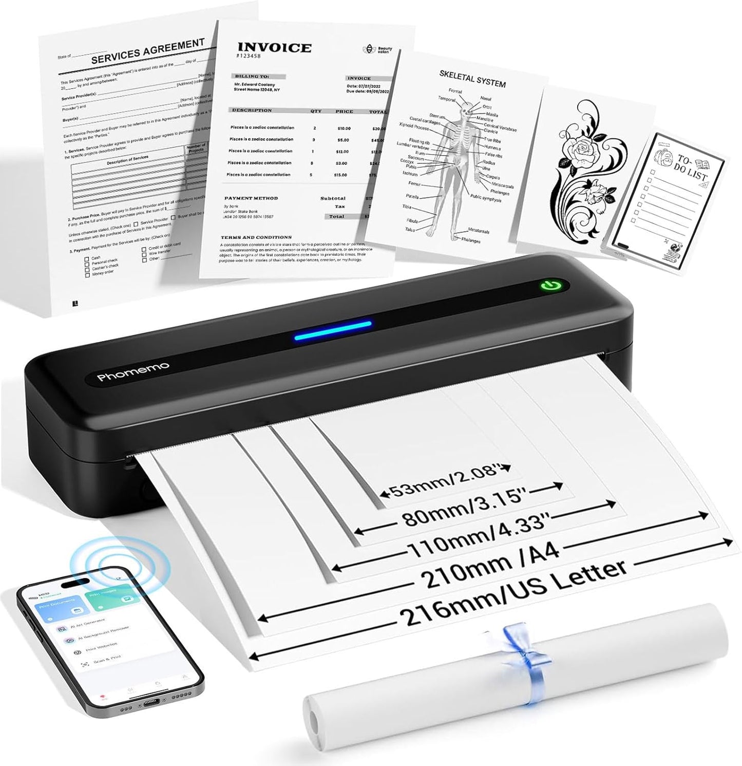 Phomemo M832 Thermal Printer: Inkless & Wireless