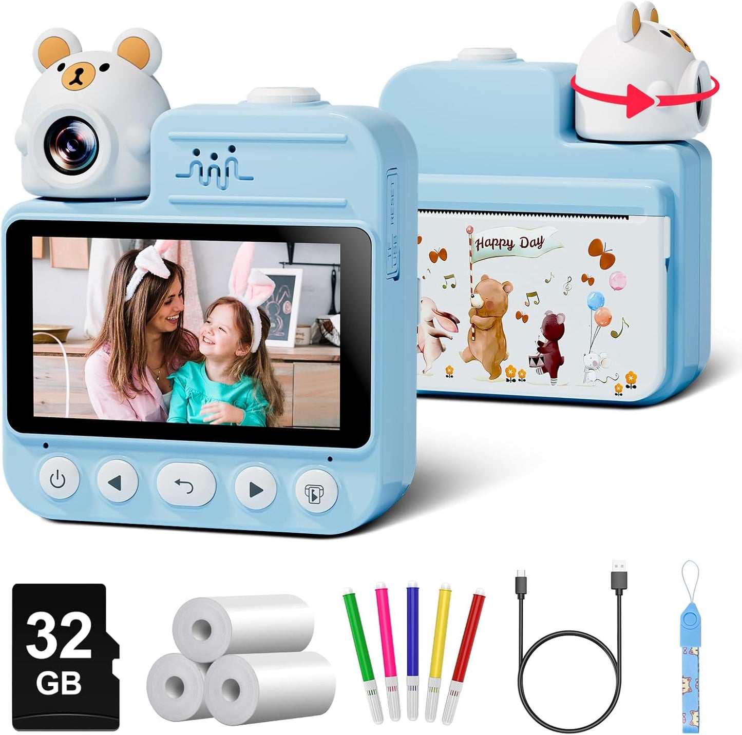 Gofunly Kids Instant Camera: Capture Fun Moments in HD!
