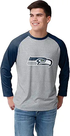 FOCO NFL Mens Team Logo Raglan T-Shirt for Ultimate Comfort