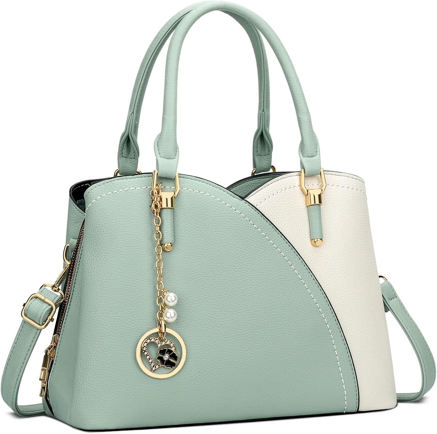 KKXIU Triple Compartments Handbags for Women Fashion Satchel