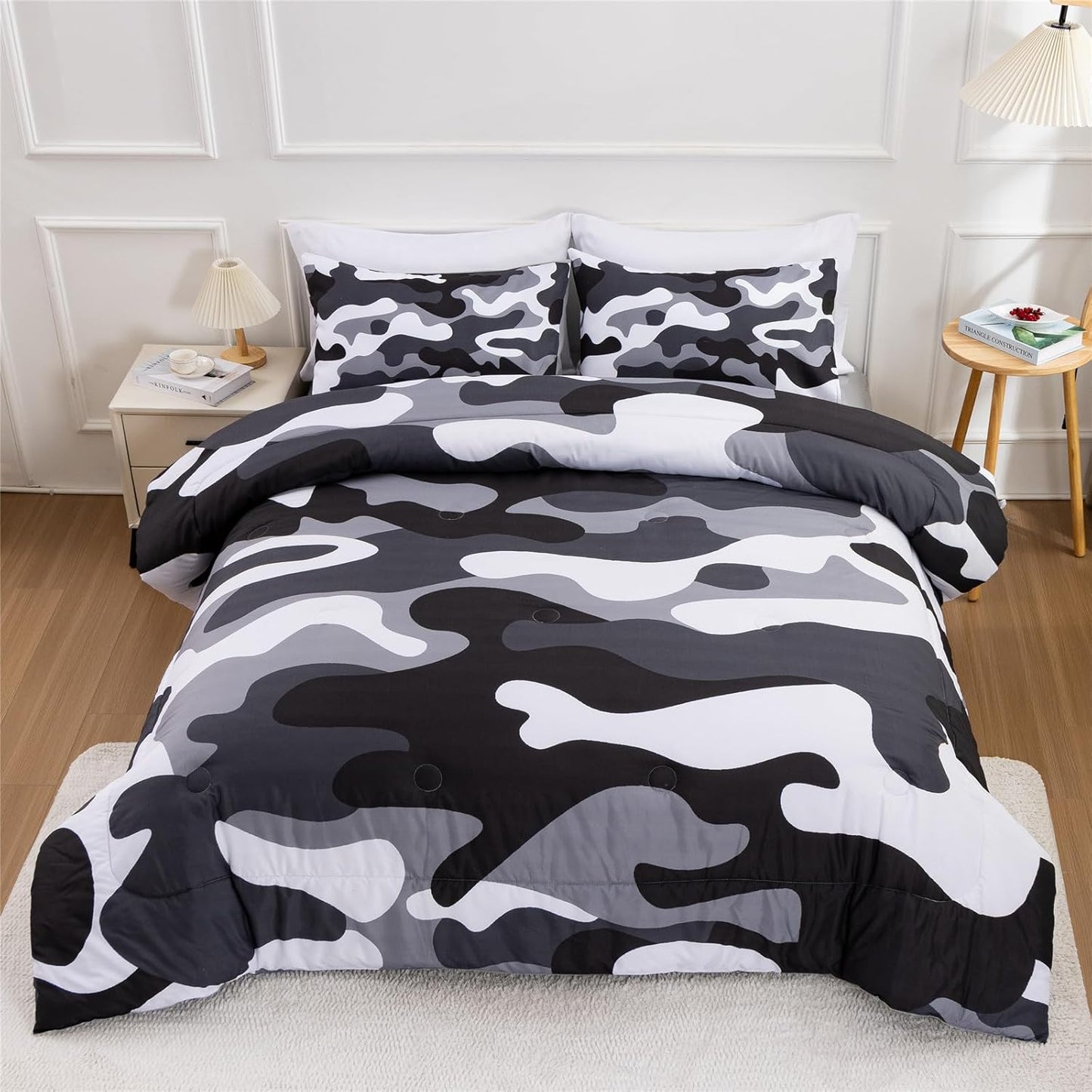 Camouflage Bedding Set for Teens and Adults - Colorful Comforter
