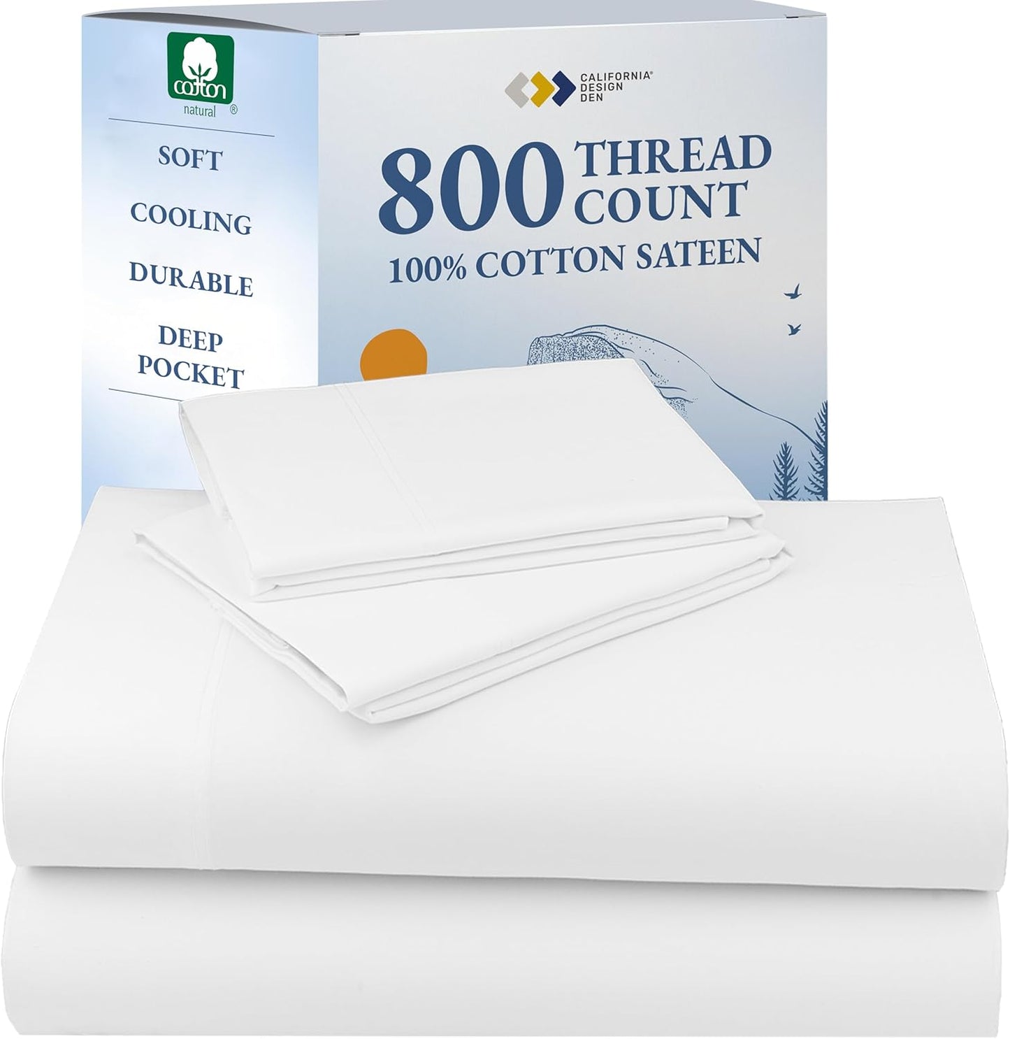 California Design Den Luxury 800 Thread Count King Sheets
