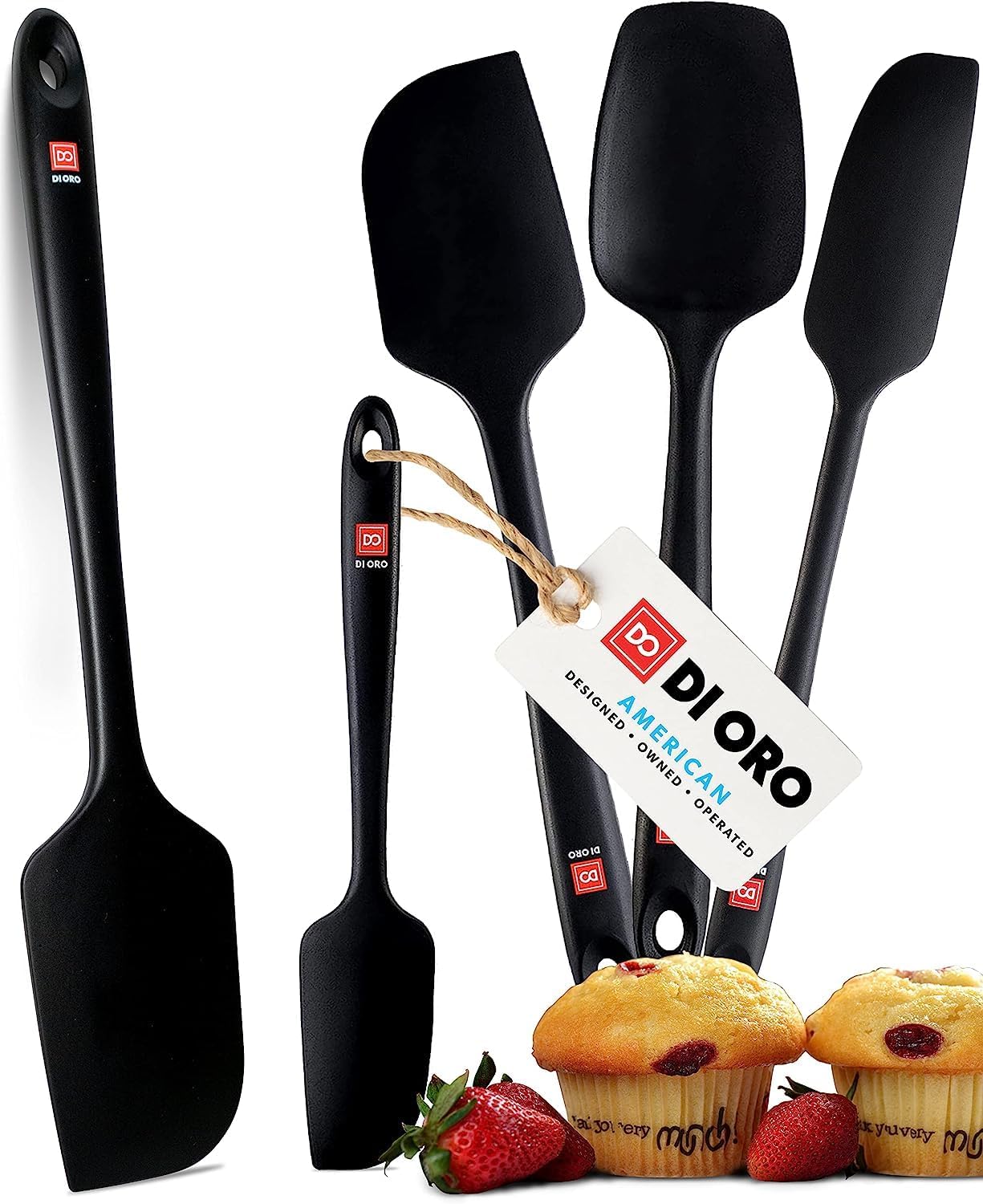 DI ORO Silicone Spatula Set - Perfect for Baking & Cooking