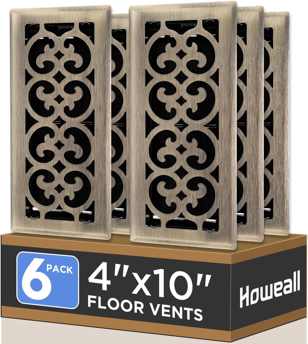 4x10 Inches Heavy Duty Walkable Floor Register for Home Use