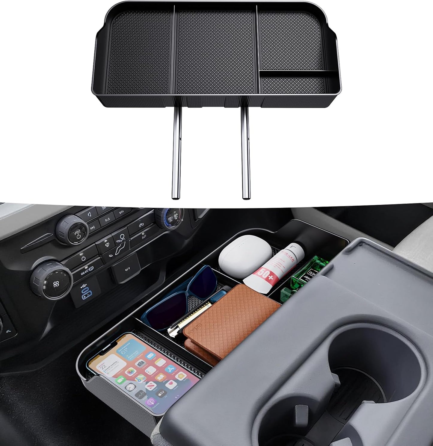 Center Console Organizer for 2011-2025 Ford F150 F250 F350 F450