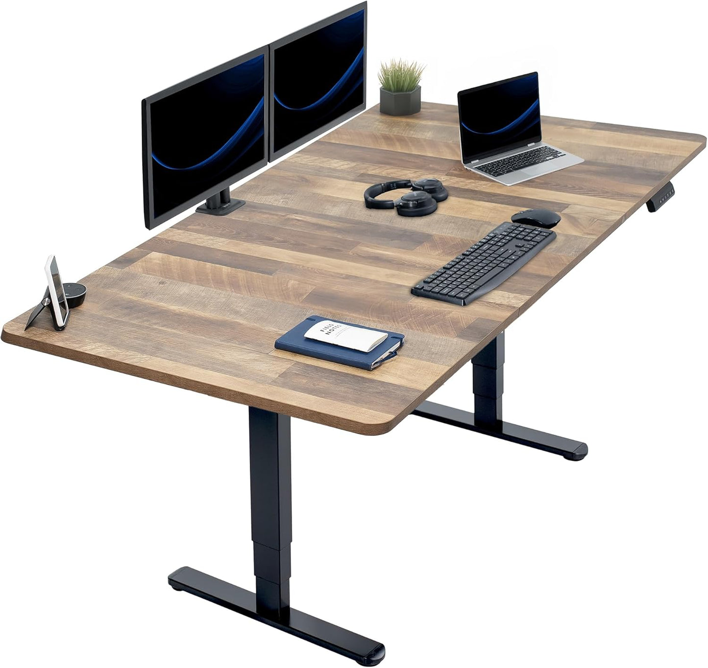 VIVO Electric Dual Motor Sit Stand Desk with Memory Height Adjustment