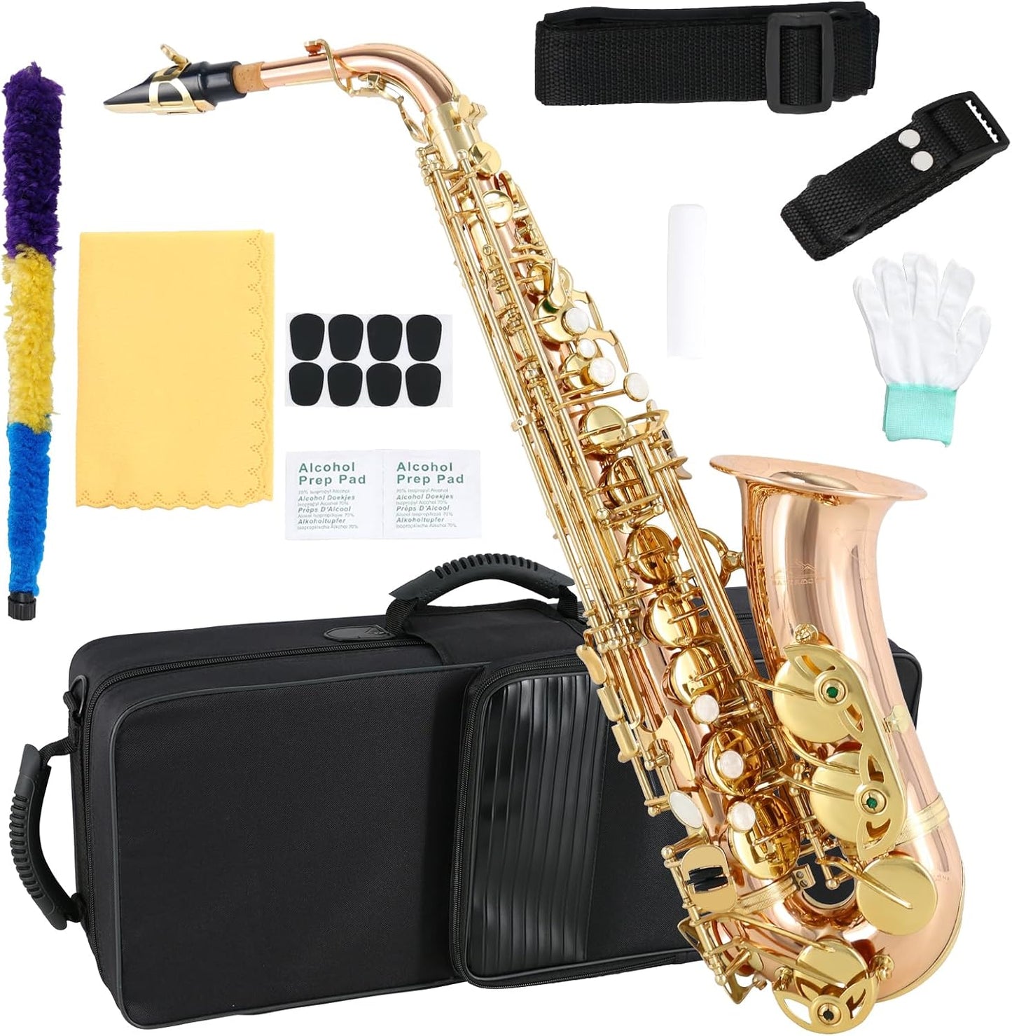 EASTROCK Phos-copper Alto Saxophone Kit for Students & Beginners