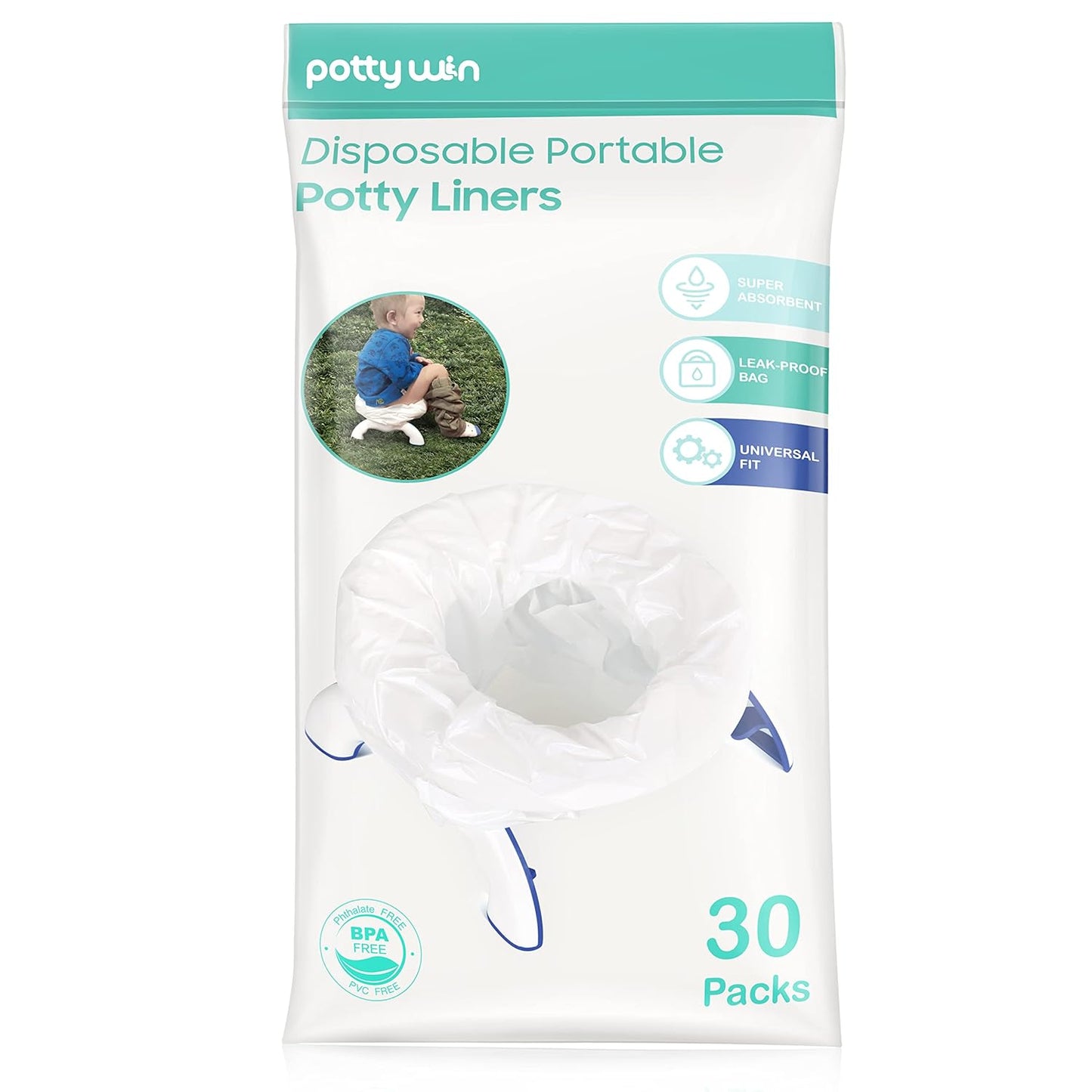 30-Ct Universal Potty Liners for Toddler Travel, OXO Tot Compatible, Minne Baby