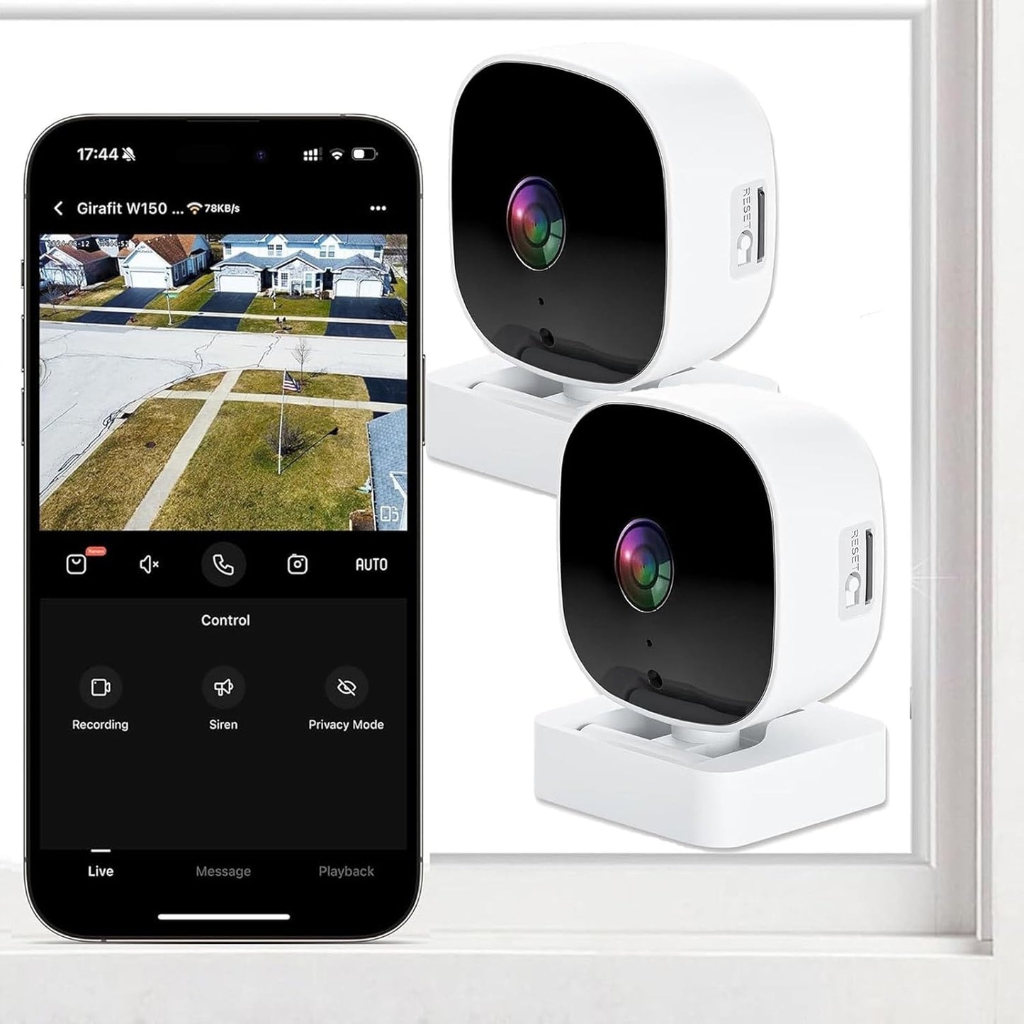 Crystal-Clear Security Camera with Color Night Vision & Alerts