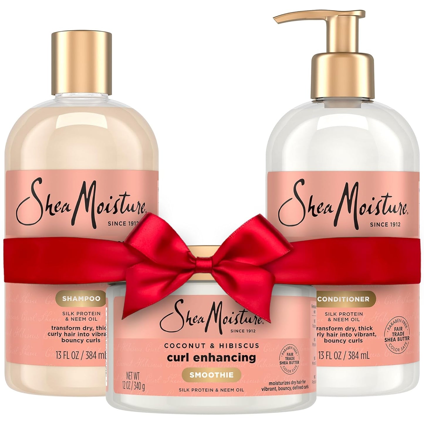 SheaMoisture Curl & Shine Shampoo, Conditioner & Smoothie Set