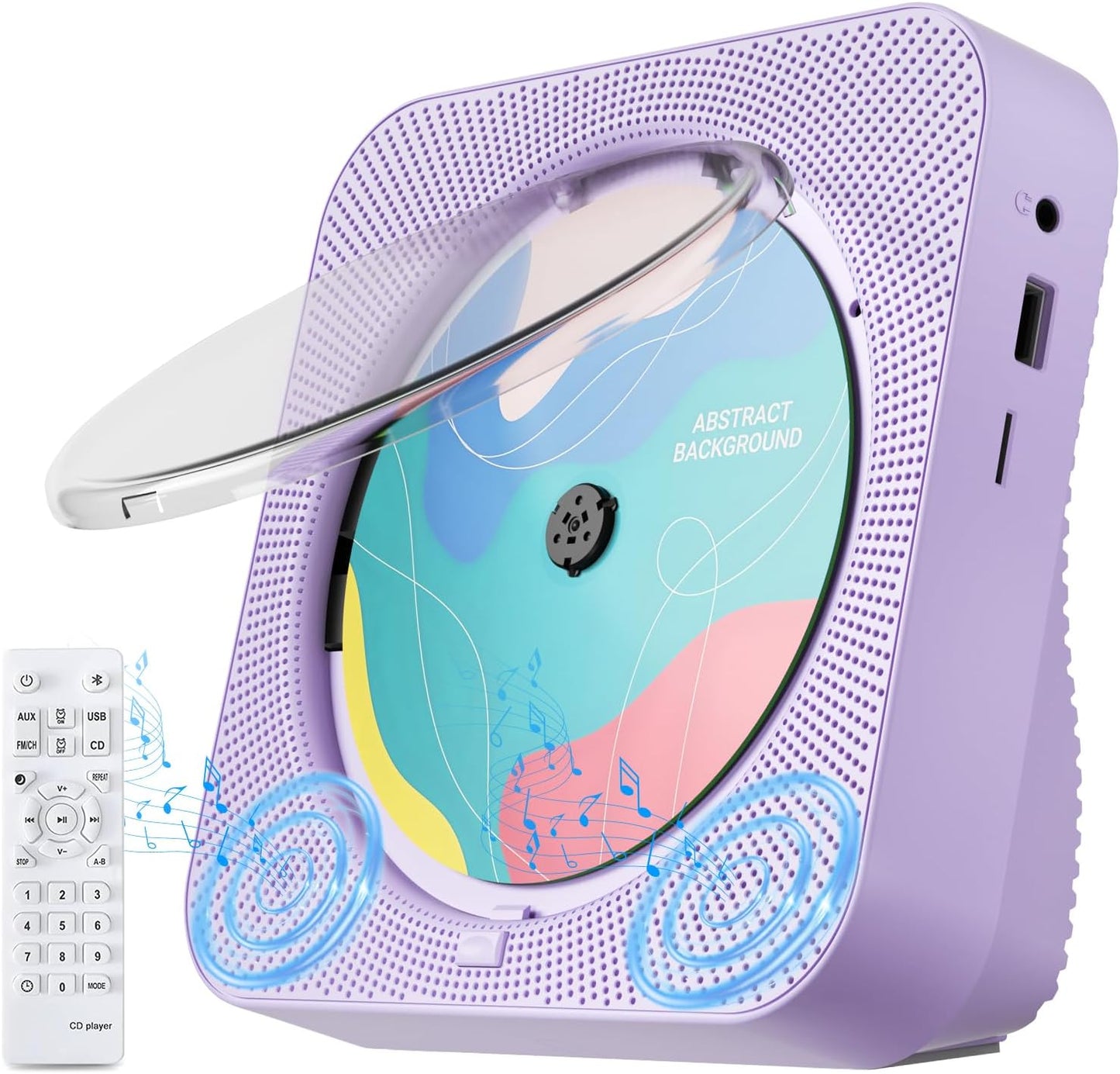 Portable CD Player with Bluetooth and HiFi Sound for Home Use