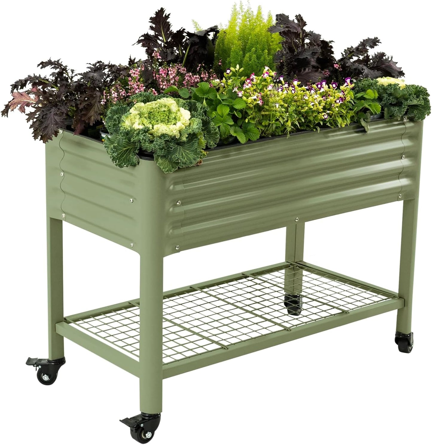 Rolling Elevated Raised Garden Bed for Easy Gardening Experience