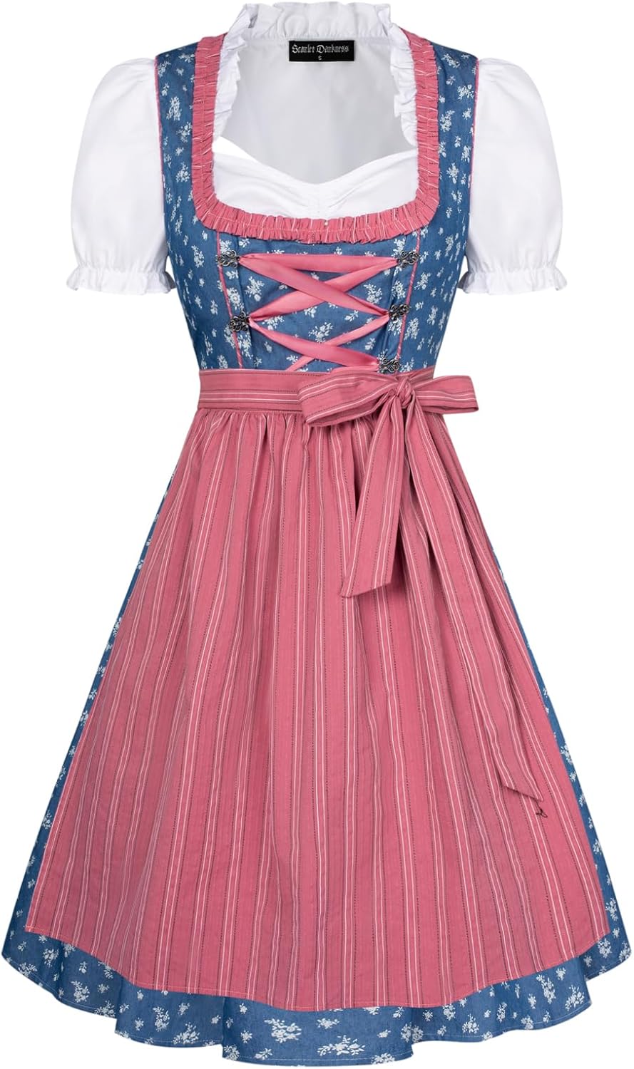 Authentic Oktoberfest Carnival Costumes for Women Dirndl Dress