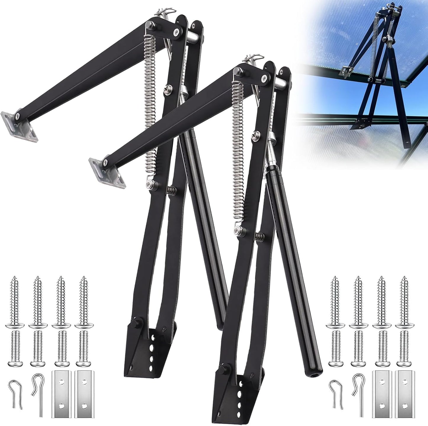 2X Auto Vent Opener for Greenhouse with Dual Spring Design