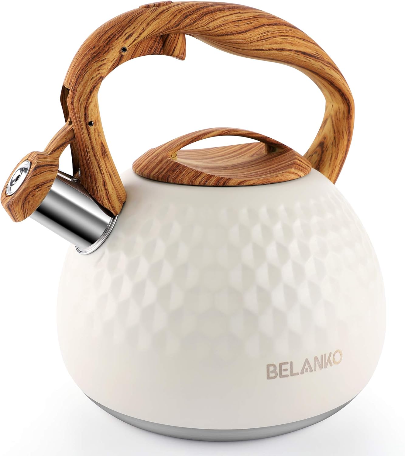 BELANKO 2.7 Quart Tea Kettle - Elegant Whistling Teapot Design