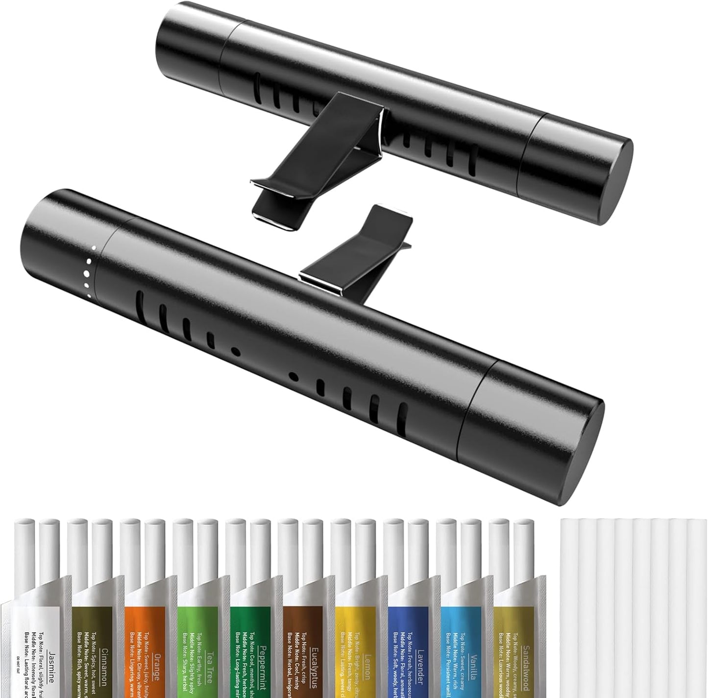 RoyAroma Car Vent Clips Set - 10 Scents + 8 Refills
