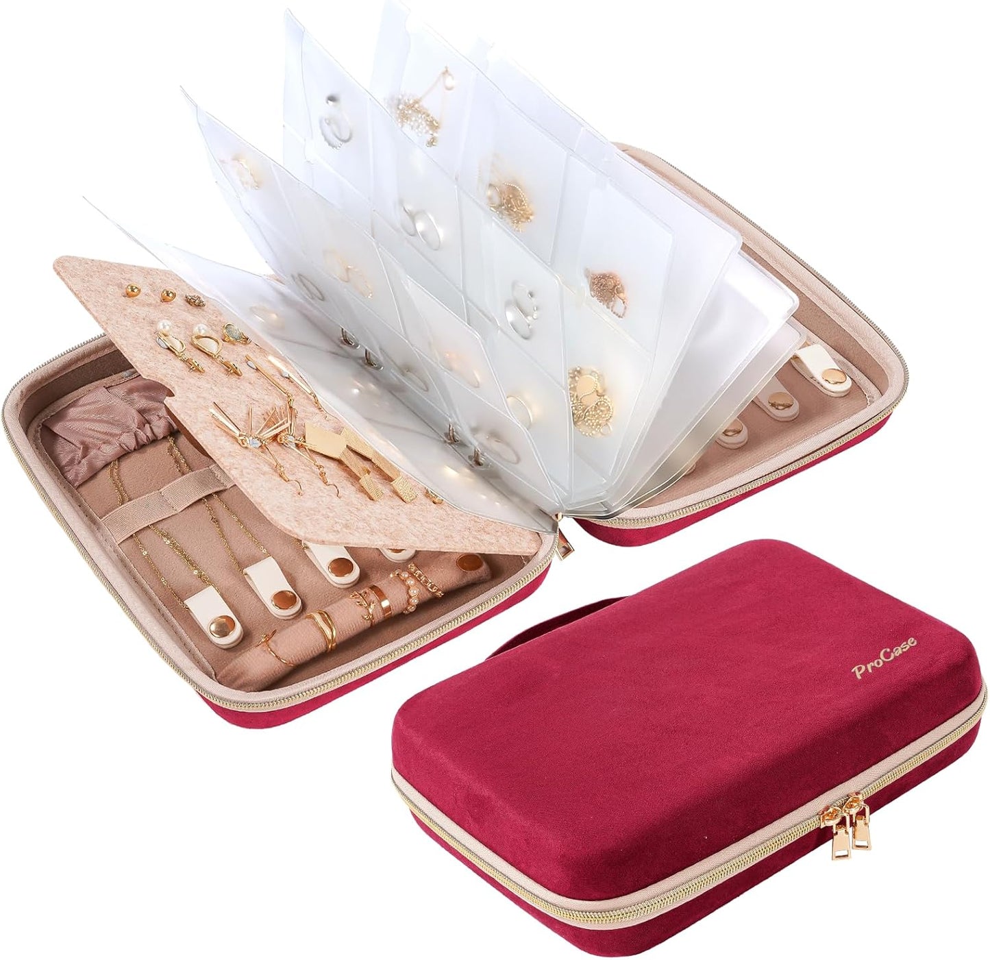 ProCase Extra Large Jewelry Organizer Case for Travel and Home