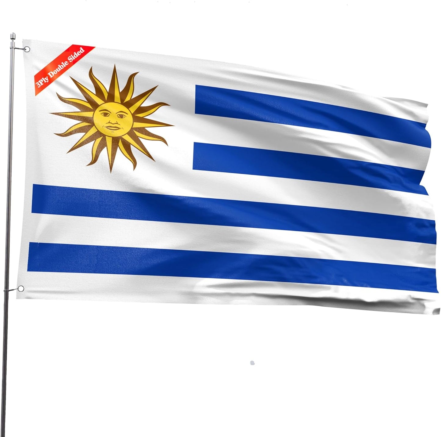 Double Sided Uruguay Flag 4x6FT for Festivals and Events